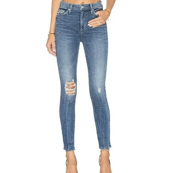Lovers + Friends Mason High Rise Skinny Jeans Larchmont Distressed Women's Sz 27 - Picture 2 of 12